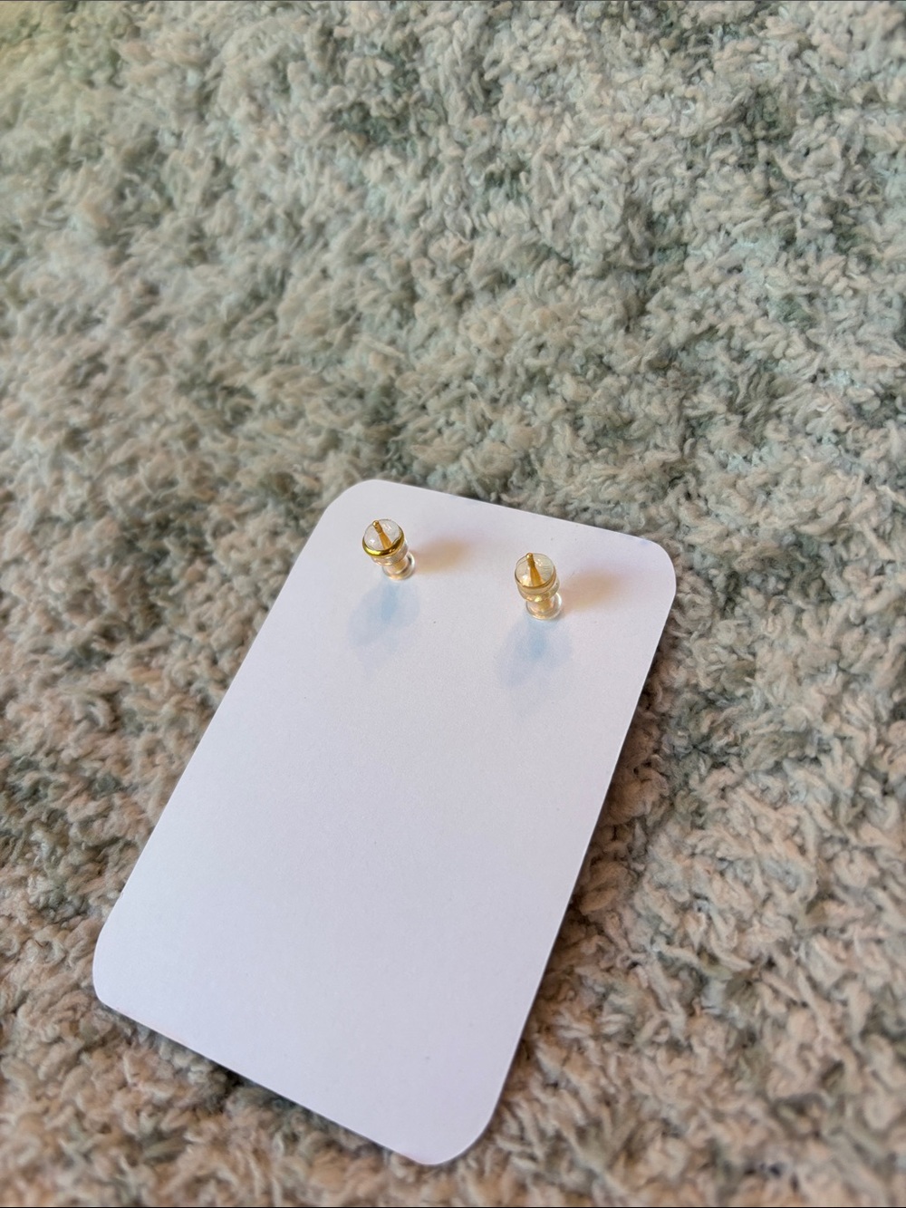 Artistic Creations Gold Ginkgo Leaf Drop Earrings w/ Green Teardrop NWT 1.75” - Picture 6 of 11